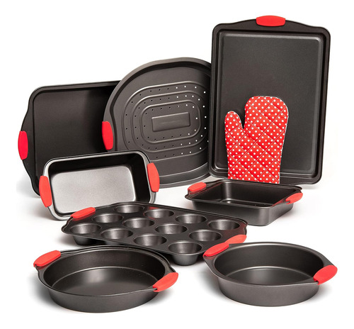 Juego De Moldes Para Hornear De 8 Piezas, Juego De Bandejas