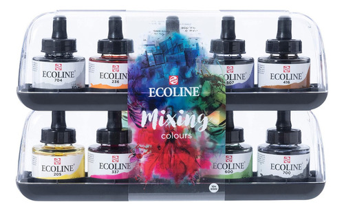 Tintas Ecoline Talens Acuarela Líquida Set 10 Unid X 30 Ml