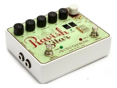 Pedal Electro Harmonix Ravish Sitar Para Guitarra Color Verde agua