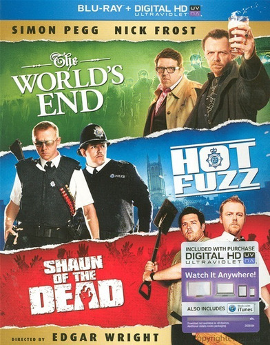 Blu-ray Shaun Of The Dead + Hot Fuzz + The World´s End