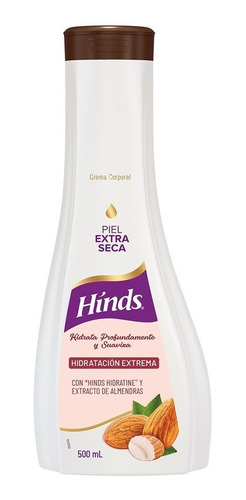 Crema Corporal Hinds Hidratación Extrema Almendras 500ml