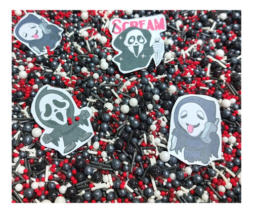 Sprinkle Confeti Mix Scream Negro Halloween