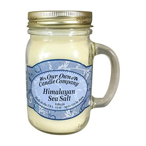 Himalayan Sea Salt Scented 13 Ounce Mason Jar Candle