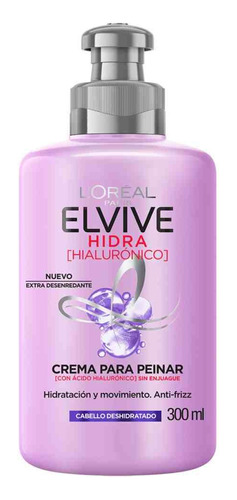 Crema Para Peinar Elvive Hidra Hialurónico 300 Ml