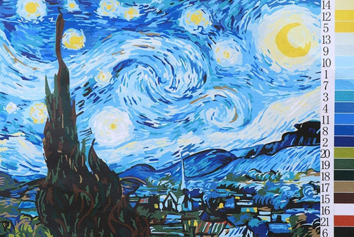 Pinta Por Números Pintura Oleo Van Gogh Pinturas Pinceles