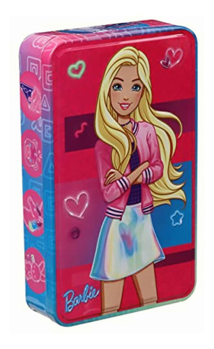 Novelty, Domino Barbie, Tin Metálico, Juego De Mesa, Juegos