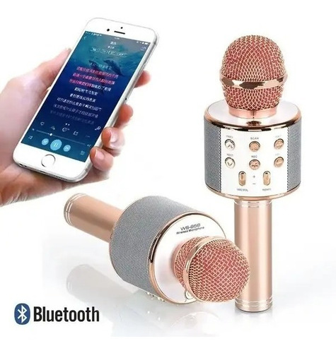 Imagen 2 de 6 de Microfono Bluetooth Karaoke Para Niños || Por Mayor