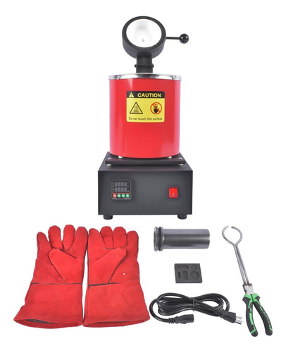 Forno De Fusão De Ouro De 2kg, 1500w, 1150 °c Com Cadinho