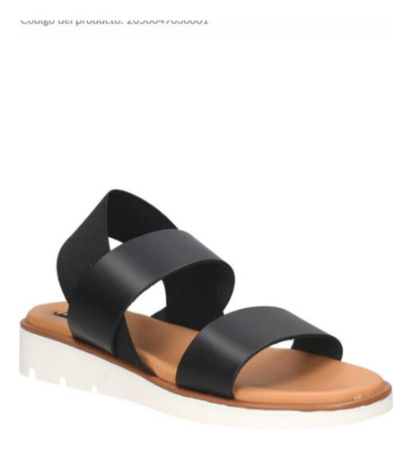 Sandalia Mujer Pollini G204 Negro/blanco