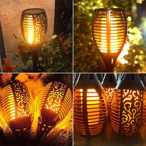 Lámpara De Jardín, Luz Solar Fuerte, Linterna Led Con