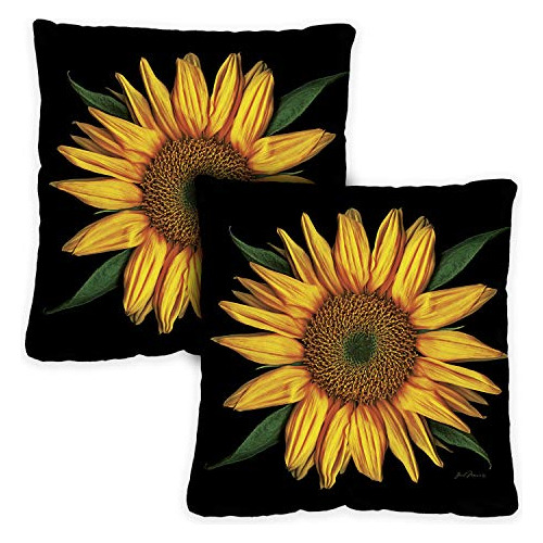 Fundas De Almohada De Primavera Girasoles Sobre Fondo N...