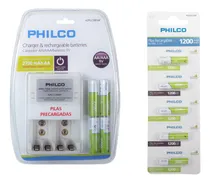 Comprar Cargador Philco Para Pilas Aa Aaa 9v+4 Pilas Aa+5 Pilas Aaa