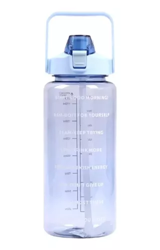 Botella Termo Motivacional Agua 2 Litros + Funda y Lazo