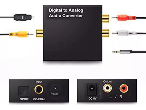 Conversor Rca A Audio Digital Con Coaxial O Fibra Optica Env