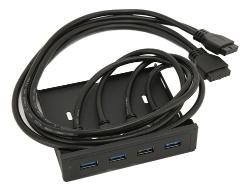 Panel Frontal Usb 3.0 Hub 4 Puerto 3.5  Bahia Flexible 5 Pc