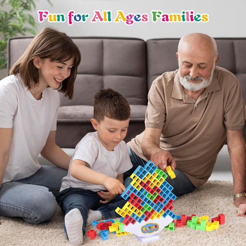 64pcs Tetra Tower Game, Stack Attack Tablero Familiar Par...