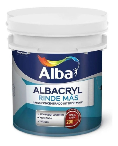 Albacryl Rinde Más Concentrado Látex Interior 10 Lt - Imagen