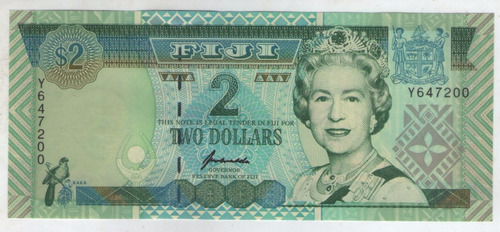 Billete  Fiji 2 Dolares 1996  Pick 96  S/c