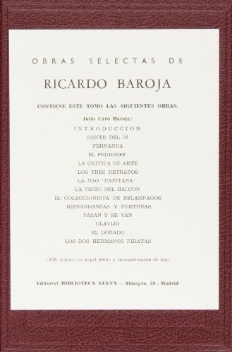 Libro Obras Selectas De Baroja  De Baroja Ricardo