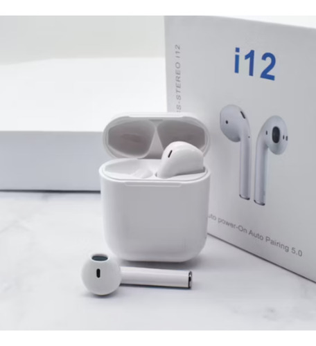 Fone De Ouvido Bluetooth I12 Tws-branco Novo-pegue O Seu Branco