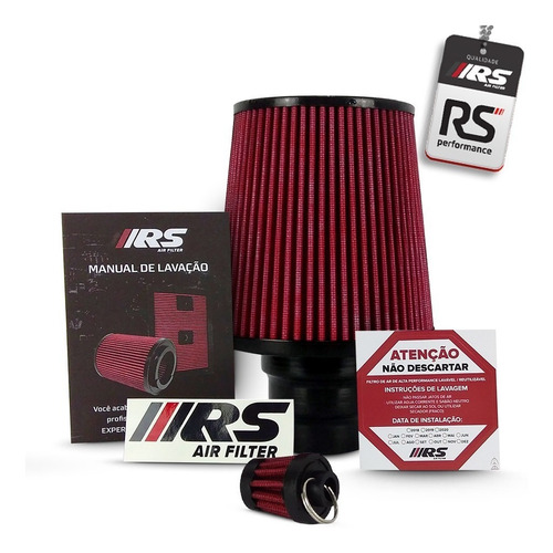 Imagem 7 de 7 de Filtro De Ar Esportivo Duplo Fluxo Multi678rsdl Vermelho