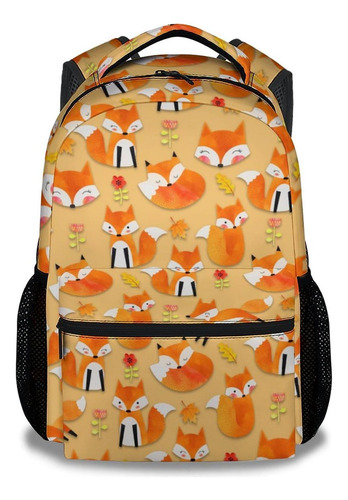 Mercuryelf Fox Mochila Para Niñas Y Niños, Mochilas Naranjas