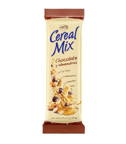 Imagen 1 de 1 de Arcor Cereal Mix  sabor chocolate y almendra 23 g