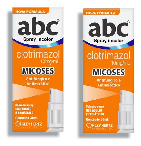 Kit C2 Abc Micoses E Fungos Spray 30ml Abc Kley Hertz