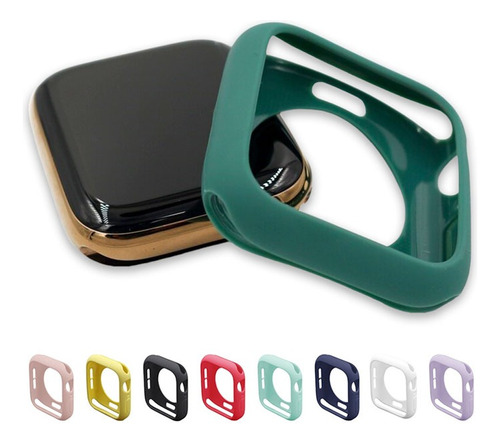 Case Protector Para Apple Watch 44mm Funda De Silicone