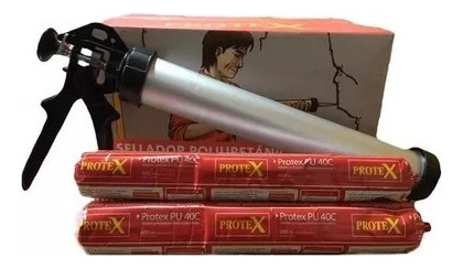 Protex Pu 40c X 600 Cc X 3 Unidades + Pistola Basica M600