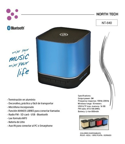 Parlante Portable North Tech Nt-640 Hi-fi