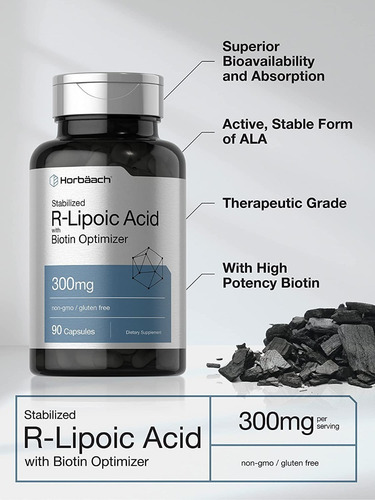 R Ácido Lipoico 300 Mg Estabilizado 90 Capsulas Horbaach