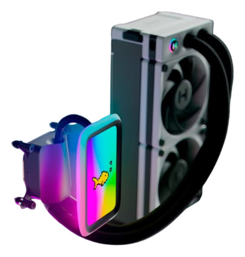 Water Cooler Hyte Thicc Q60 Bw C/ Lcd Ips 5'' 2 Fans 120mm