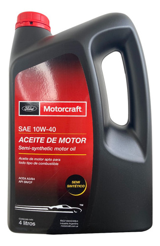 Aceite 10w40 Semisintetico X 4 Lts Motorcraft Rxo/10w40/ms/4