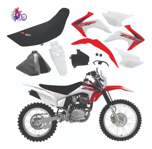 Kit Plástico Crf 230 2018 Amx Adaptável Xr 200 Tornado Crf