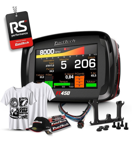Fueltech Ft450 3 Metros + Camiseta Save The Water + Brindes