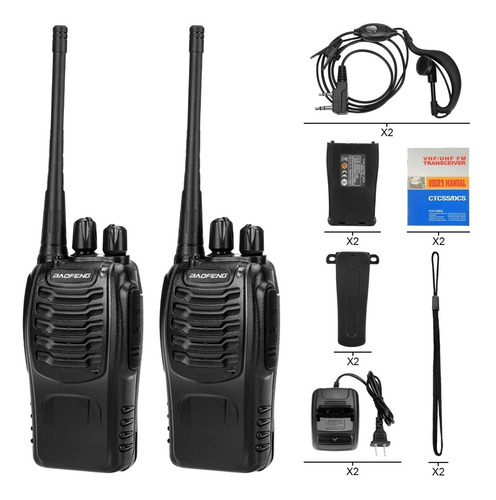 2 Radios Portatiles Baofeng Bf-888s Uhf Radios Walkie Talkie