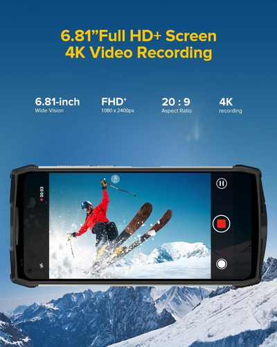 Ulefone Ulefone Power Armor 13 (8gb + 128gb) Rugged Smartphone 13200mah 6.81 Fhd+ Cámara Cuádruple De 48mp Android 11 Nfc Otg Cell Phone