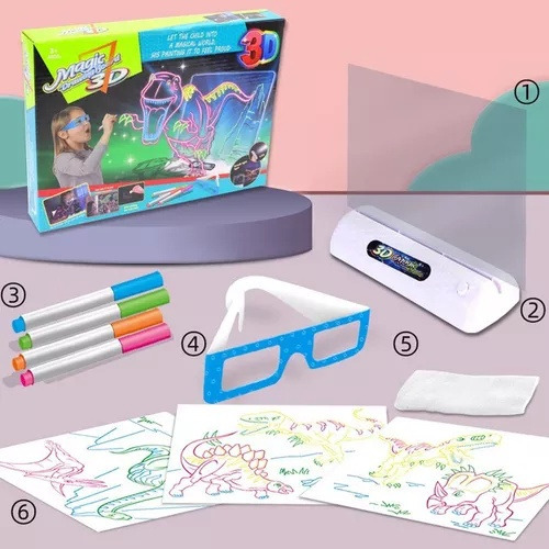 Wv 1 Tablero De Dibujo Fluorescente 3d Luminoso Para Niños