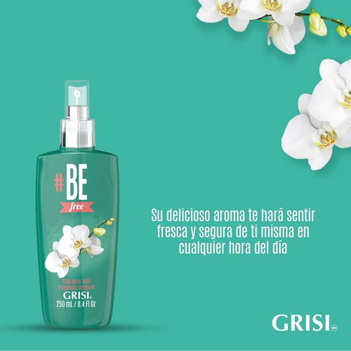 Fragancia Corporal Be Grisi Free 250 Ml