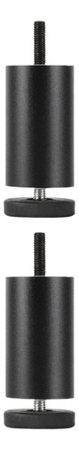 2x Muebles Ajustables Patas Reemplazo De Metal A 6 Cm Negro