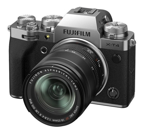 Fujifilm X-T4 mirrorless cor prateado