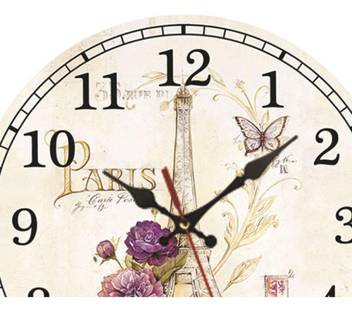 .s Reloj De Pared Redondo Decorativo De Madera Silencioso