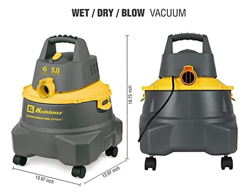 Koblenz Contractor Vac, Tanque Resistente A Las Puntas De 6