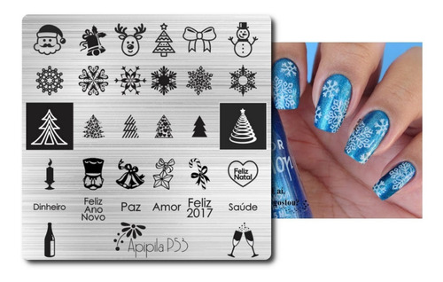 Placa Carimbo Unhas Apipila Apipila P53