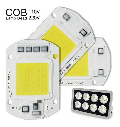 Chip Led 50w Para Repuestos De Reflectores De 110 V  O 220 V