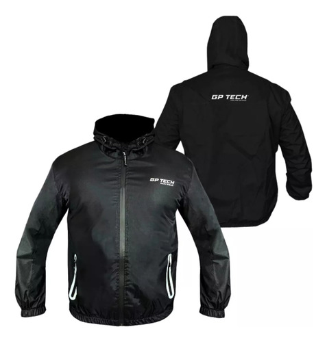 Jaqueta Corta Vento Masculino Gp Tech Preto Resistente Água