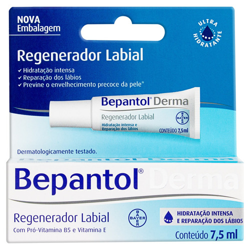  Regenerador Labial Bepantol Derma Caixa 7,5ml