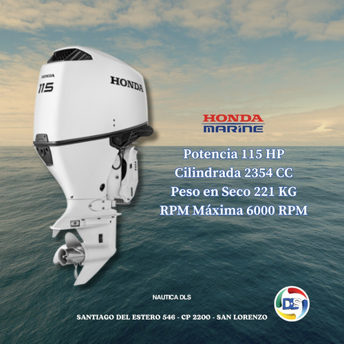 Motor Fuera De Borda Honda Bf 115 Blanco Ldd