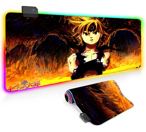 Alfombrilla Mouse Rgb Personaje Anime The Flame Melioda 14 X